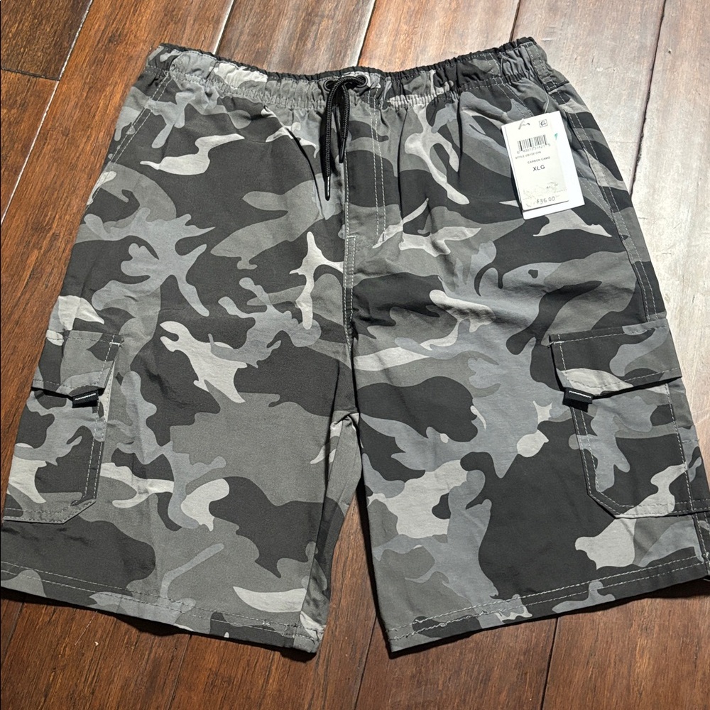 UNIVIBE Big Boys Stonedale Cotton Pull-On Cargo Shorts Size-XL Camouflage
U